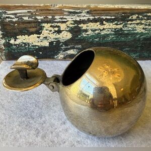 Chrome Orb Ashtray Mid Century Vintage Space Age Silver Tone Modern Decor